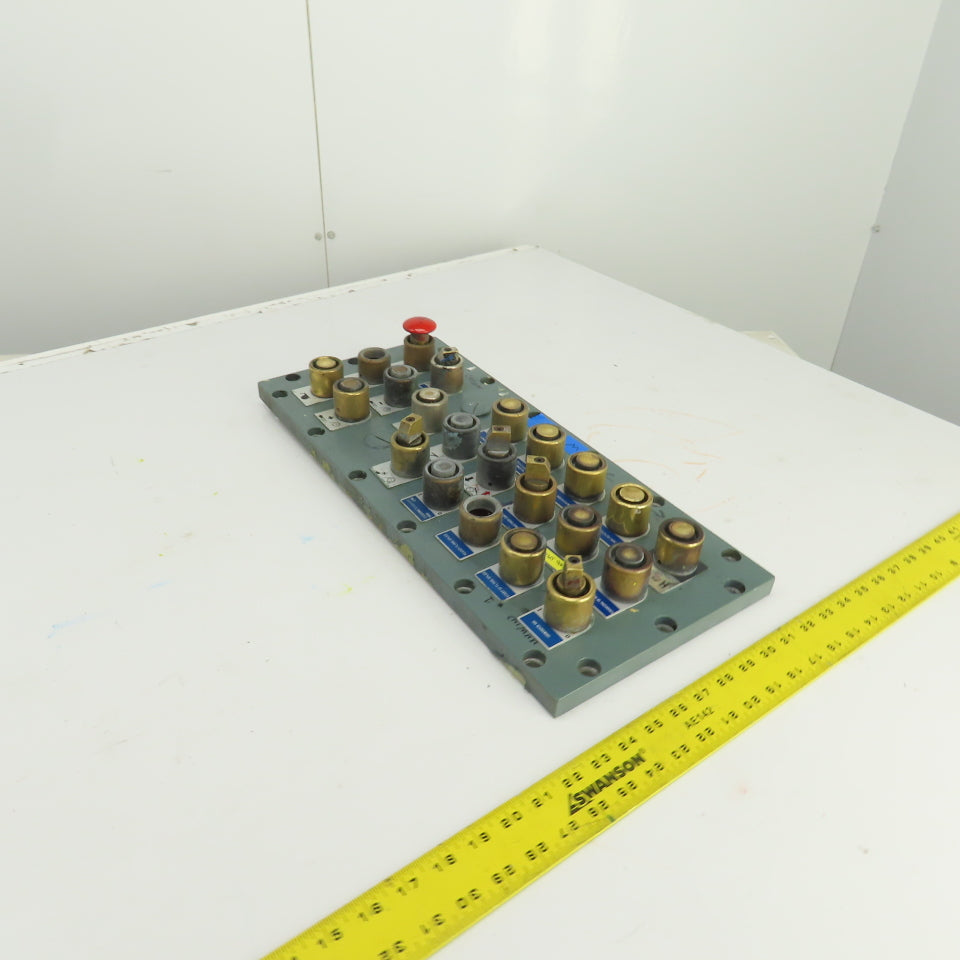 Explosion Proof Control Panel Screw-On Cover 21-1/4" x 9-3/8" W/21 Switches