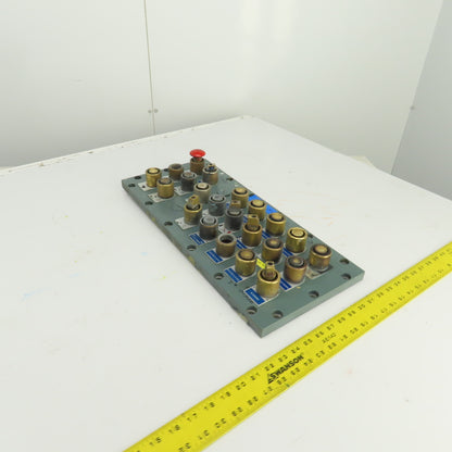 Explosion Proof Control Panel Screw-On Cover 21-1/4" x 9-3/8" W/21 Switches