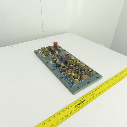 Explosion Proof Control Panel Screw-On Cover 21-1/4" x 9-3/8" W/21 Switches