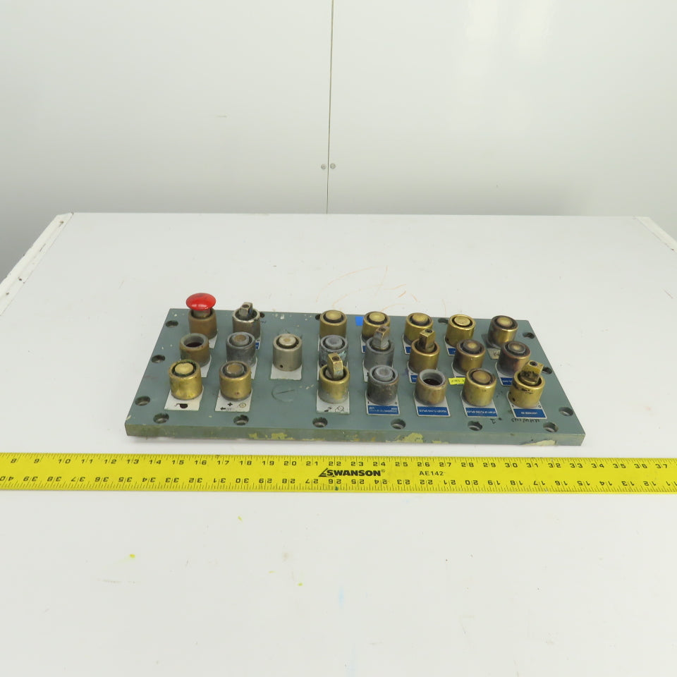 Explosion Proof Control Panel Screw-On Cover 21-1/4" x 9-3/8" W/21 Switches