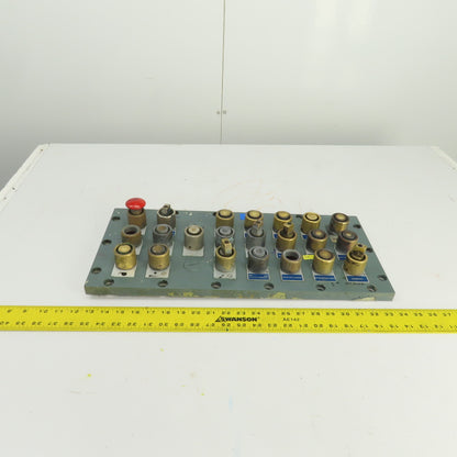 Explosion Proof Control Panel Screw-On Cover 21-1/4" x 9-3/8" W/21 Switches