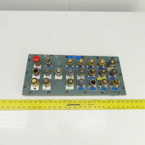 Explosion Proof Control Panel Screw-On Cover 21-1/4" x 9-3/8" W/21 Switches