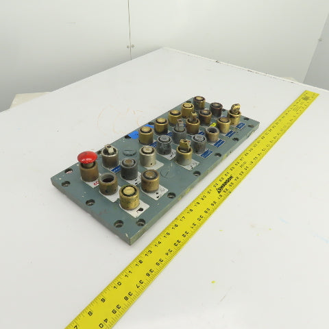 Explosion Proof Control Panel Screw-On Cover 21-1/4" x 9-3/8" W/21 Switches