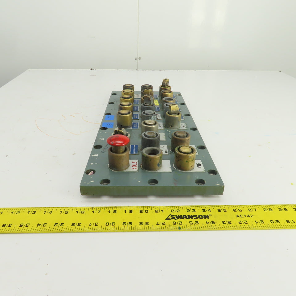 Explosion Proof Control Panel Screw-On Cover 21-1/4" x 9-3/8" W/21 Switches