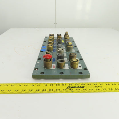 Explosion Proof Control Panel Screw-On Cover 21-1/4" x 9-3/8" W/21 Switches