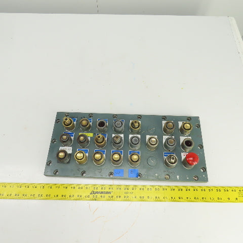 Explosion Proof Control Panel Screw-On Cover 21-1/4" x 9-3/8" W/21 Switches