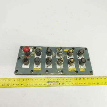 Explosion Proof Control Panel Screw-On Cover 18-1/8" x 7-1/2" W/11 Switches