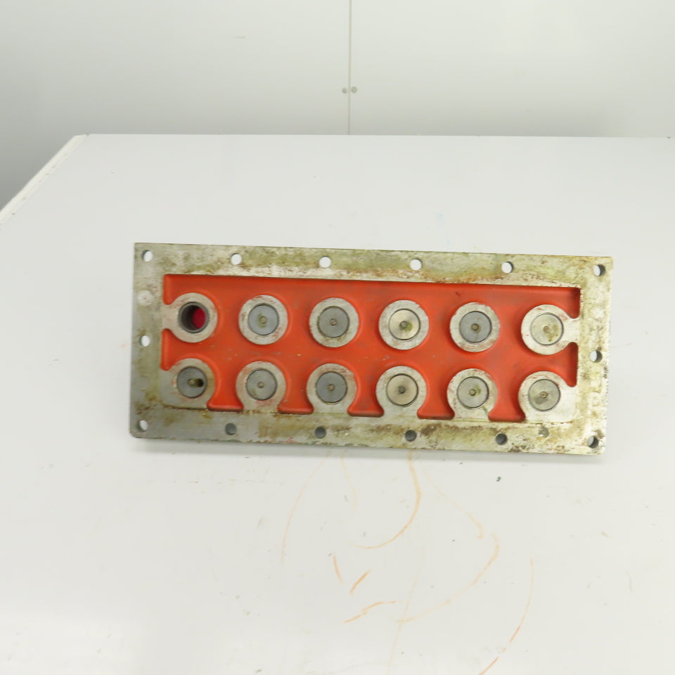 Explosion Proof Control Panel Screw-On Cover 18-1/8" x 7-1/2" W/11 Switches