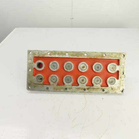 Explosion Proof Control Panel Screw-On Cover 18-1/8" x 7-1/2" W/11 Switches