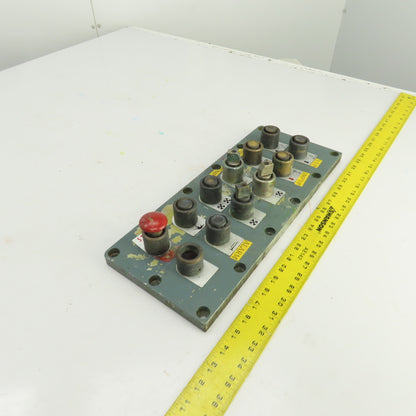 Explosion Proof Control Panel Screw-On Cover 18-1/8" x 7-1/2" W/11 Switches