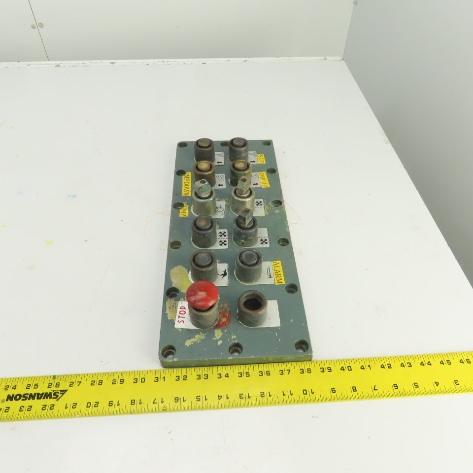 Explosion Proof Control Panel Screw-On Cover 18-1/8" x 7-1/2" W/11 Switches