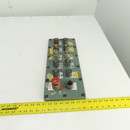 Explosion Proof Control Panel Screw-On Cover 18-1/8" x 7-1/2" W/11 Switches
