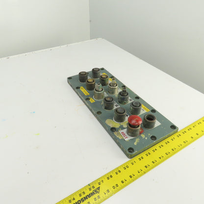 Explosion Proof Control Panel Screw-On Cover 18-1/8" x 7-1/2" W/11 Switches
