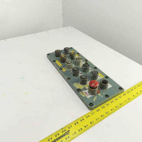 Explosion Proof Control Panel Screw-On Cover 18-1/8" x 7-1/2" W/11 Switches