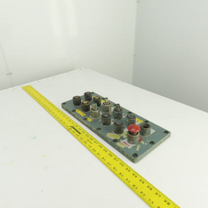 Explosion Proof Control Panel Screw-On Cover 18-1/8" x 7-1/2" W/11 Switches