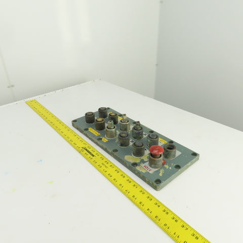 Explosion Proof Control Panel Screw-On Cover 18-1/8" x 7-1/2" W/11 Switches