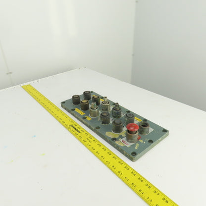 Explosion Proof Control Panel Screw-On Cover 18-1/8" x 7-1/2" W/11 Switches