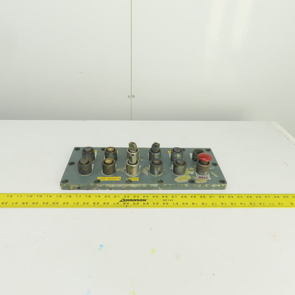 Explosion Proof Control Panel Screw-On Cover 18-1/8" x 7-1/2" W/11 Switches