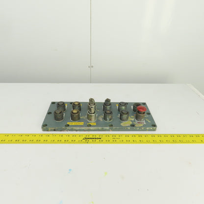 Explosion Proof Control Panel Screw-On Cover 18-1/8" x 7-1/2" W/11 Switches