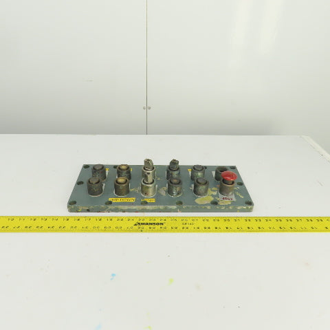 Explosion Proof Control Panel Screw-On Cover 18-1/8" x 7-1/2" W/11 Switches