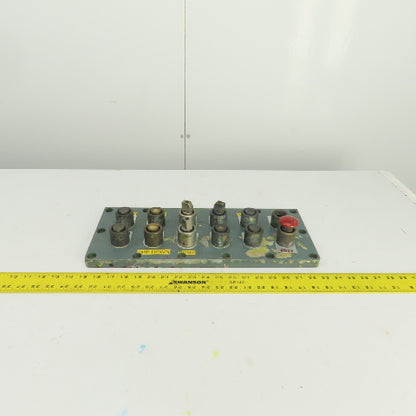 Explosion Proof Control Panel Screw-On Cover 18-1/8" x 7-1/2" W/11 Switches