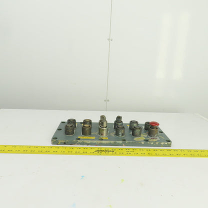 Explosion Proof Control Panel Screw-On Cover 18-1/8" x 7-1/2" W/11 Switches