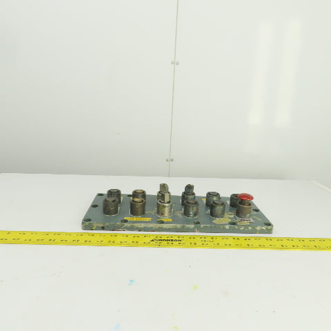 Explosion Proof Control Panel Screw-On Cover 18-1/8" x 7-1/2" W/11 Switches