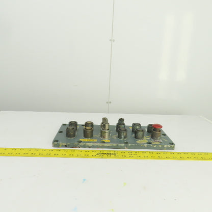 Explosion Proof Control Panel Screw-On Cover 18-1/8" x 7-1/2" W/11 Switches