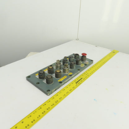 Explosion Proof Control Panel Screw-On Cover 18-1/8" x 7-1/2" W/11 Switches