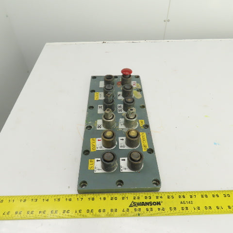 Explosion Proof Control Panel Screw-On Cover 18-1/8" x 7-1/2" W/11 Switches