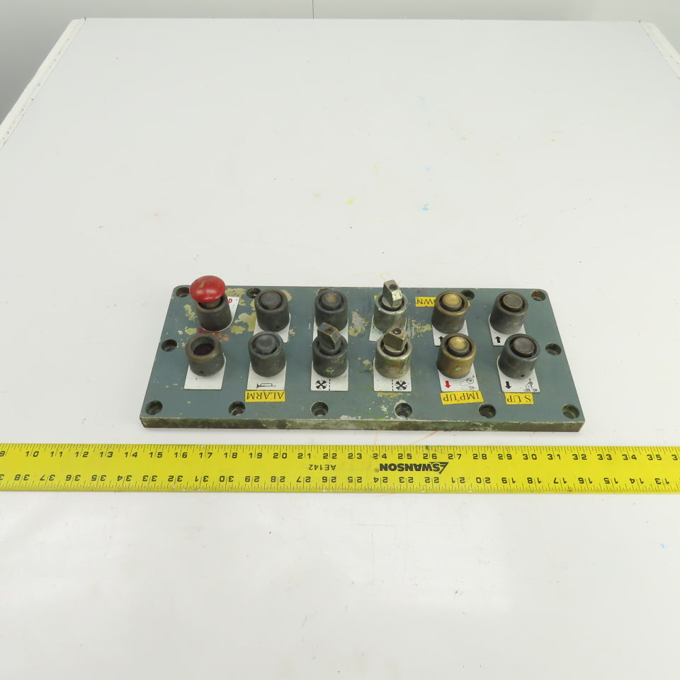 Explosion Proof Control Panel Screw-On Cover 18-1/8" x 7-1/2" W/11 Switches