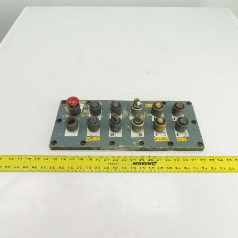 Explosion Proof Control Panel Screw-On Cover 18-1/8" x 7-1/2" W/11 Switches