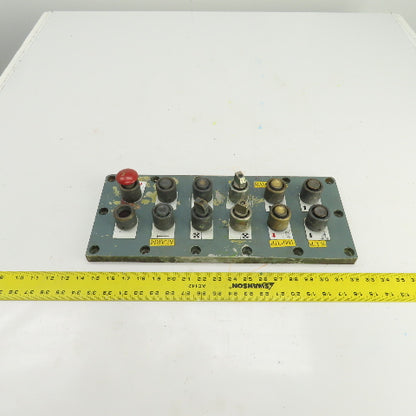 Explosion Proof Control Panel Screw-On Cover 18-1/8" x 7-1/2" W/11 Switches