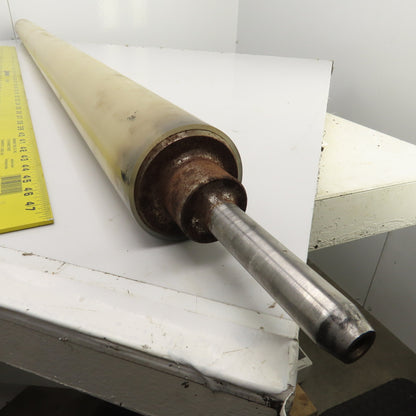 70mm OD x 1616mm BF Steel Conveyor Drive Roller 19mm Shaft 1818mm OAL