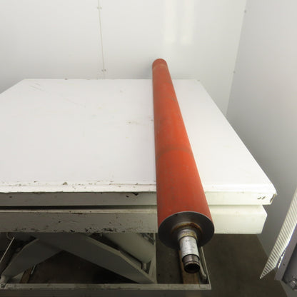 120mm OD x 1700mm BF Rubber Lagged Conveyor Tail Pulley Roller 1622mm Face