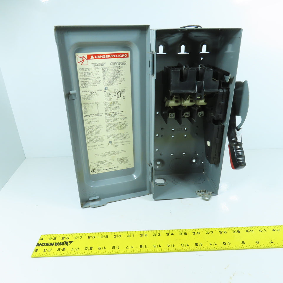 Square D HU361 30A Non-Fusible Heavy Duty Safety Disconnect Switch 600V AC/DC