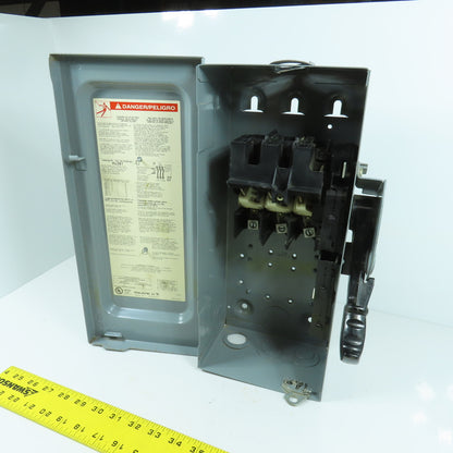 Square D HU361 30A Non-Fusible Heavy Duty Safety Disconnect Switch 600V AC/DC