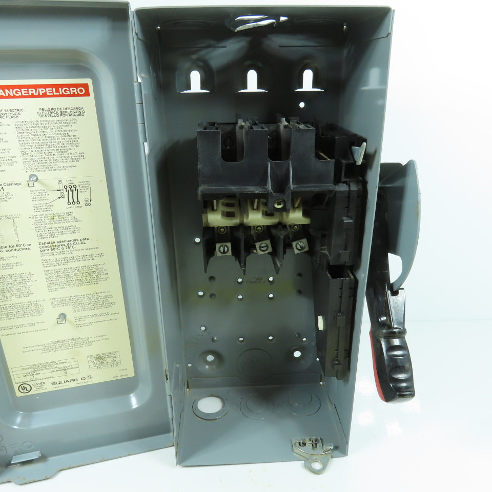 Square D HU361 30A Non-Fusible Heavy Duty Safety Disconnect Switch 600V AC/DC