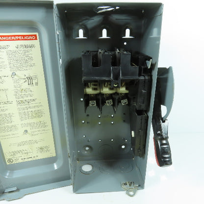 Square D HU361 30A Non-Fusible Heavy Duty Safety Disconnect Switch 600V AC/DC