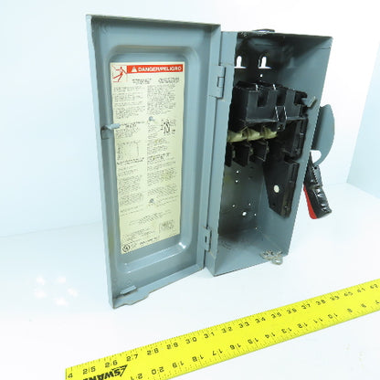 Square D HU361 30A Non-Fusible Heavy Duty Safety Disconnect Switch 600V AC/DC