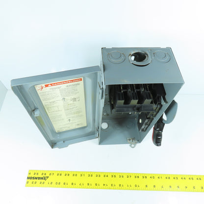 Square D HU361 30A Non-Fusible Heavy Duty Safety Disconnect Switch 600V AC/DC