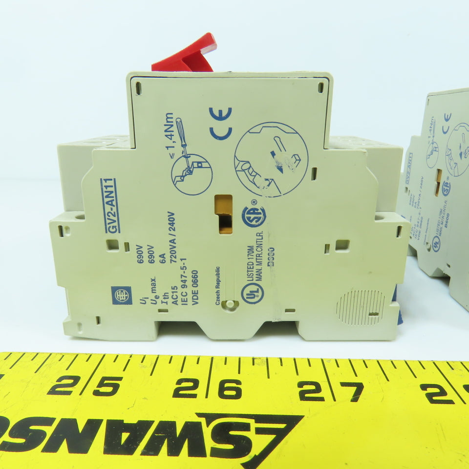 Telemecanique GV2-M07 Motor Protector Circuit Breaker 1.6-2.5A Trip 1.5HP Lot/7