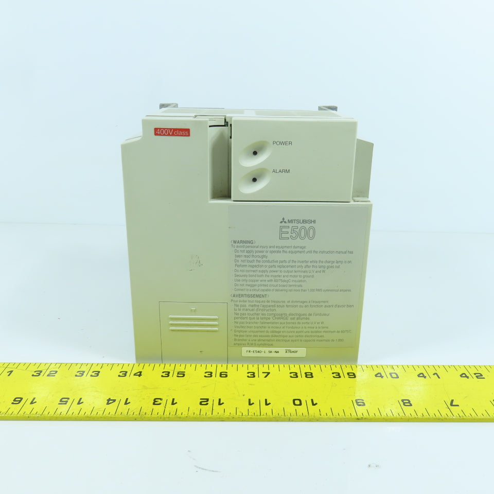 Mitsubishi FR-E540-1.5K-NA E500 2HP Inverter Drive 380-480V Input 4A Output