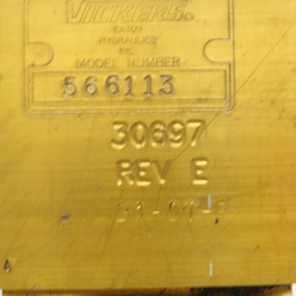 Vickers SV1-16-C-0-00 566113 Normally Closed Cartridge Valve 120V