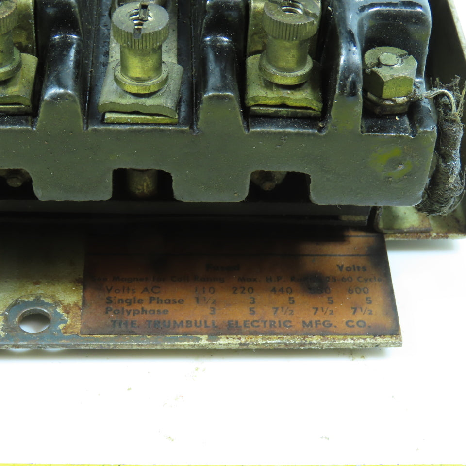 Heald 72-A Vintage Disconnect & Contactor Assembly W/ 110V Coil From Grinder