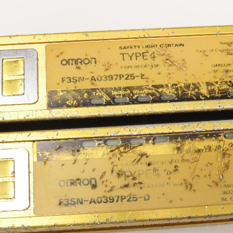 Omron F3SN-A0397P25-D F3SN-A0397P25-L Light Curtain Transmitter Receiver Set