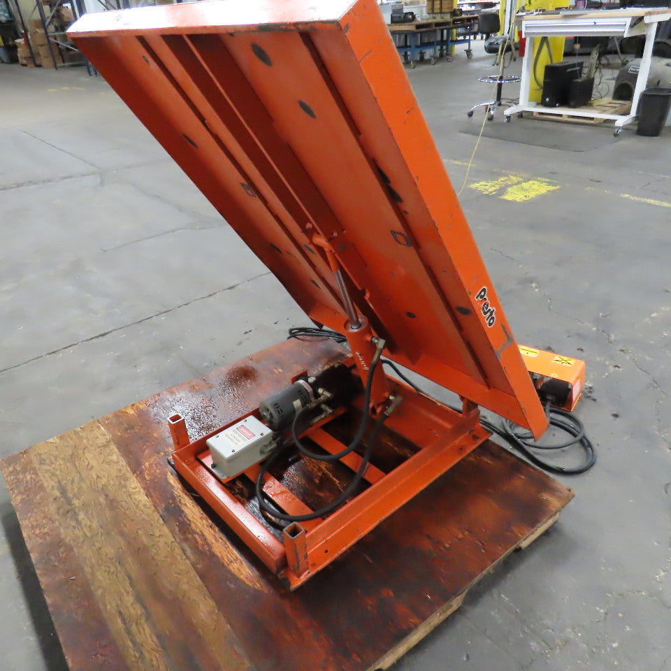 Presto TT60-15-MOD 48" x 36" 1500Lbs. Modified Tilt Table Floor Fixture 60° 115V