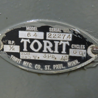 Torit Model 63 208-230/460V 1Hp Cabinet Dust Collector 4" Duct
