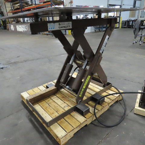 Autoquip 36S60 6000Lbs. 48" x 48" Air Powered Rotating Lift Table 9-1/2-46" Lift