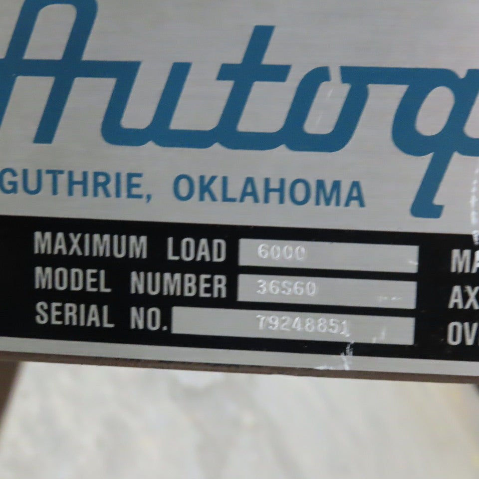 Autoquip 36S60 6000Lbs. 48" x 48" Air Powered Rotating Lift Table 9-1/2-46" Lift